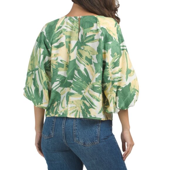 COUNTERPARTS Shore Bubble Raglan Sleeve Blouse - Picture 2 of 2
